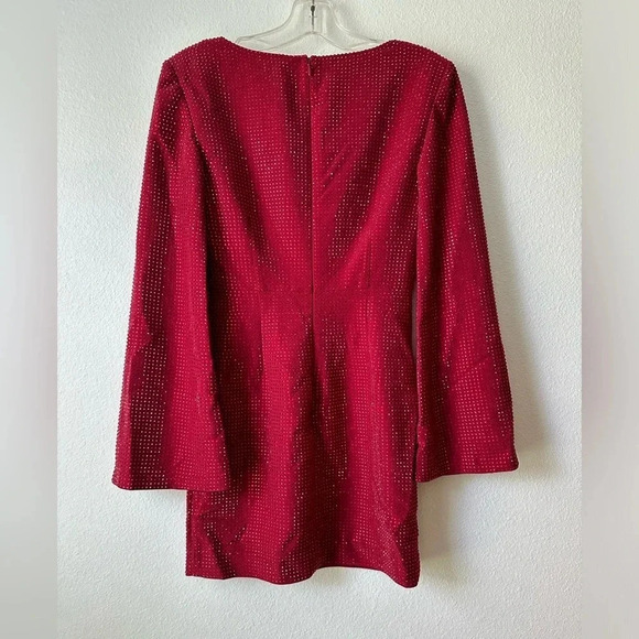 Roland Mouret Sequined Red  Cape minidress - Picture 12 of 14